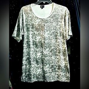 Metallic silver t-shirt